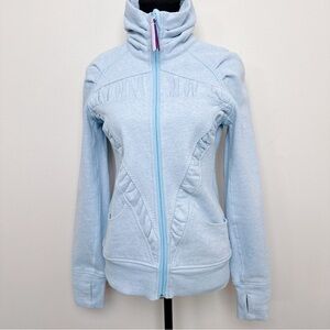Ivivva Girls 14 Fleece Sky Blue Full Zip Jacket CN